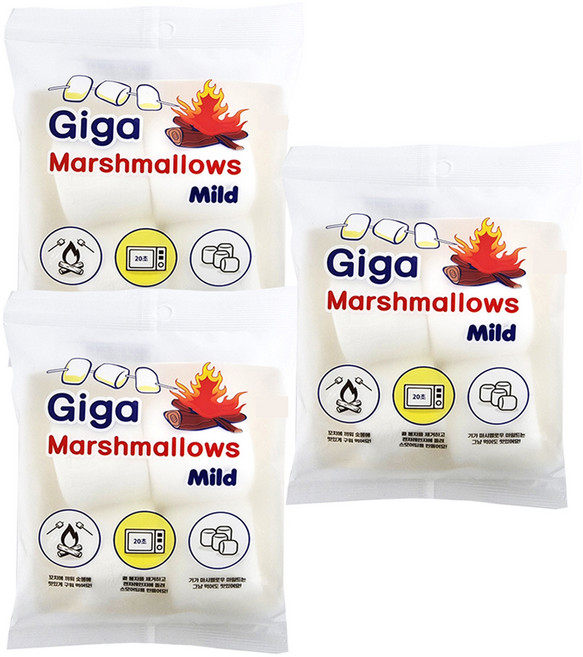 기가 마시멜로우 마일드, 90g, 3개