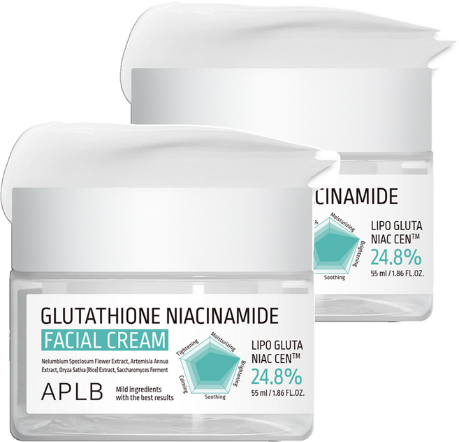 APLB 穀胱甘肽菸鹼醯胺水潤保濕乳霜, 55ml, 2罐