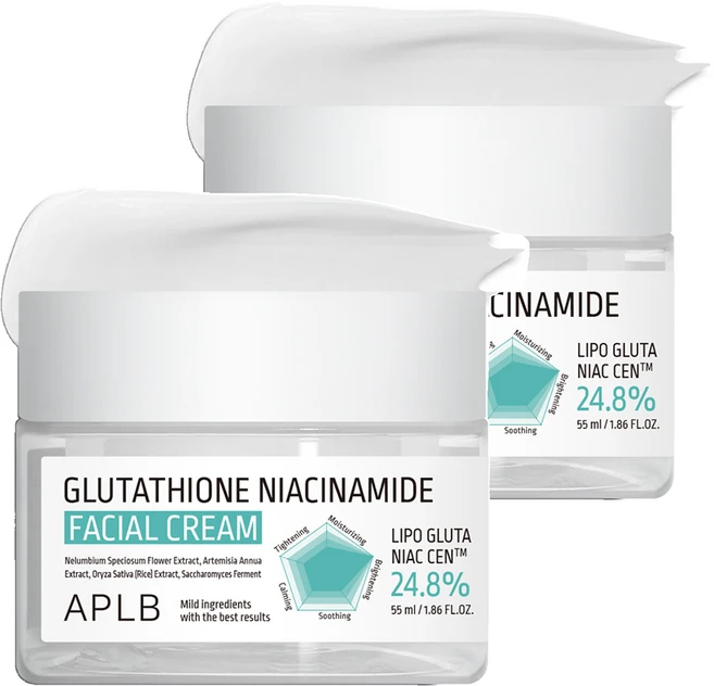 APLB 글루타치온 나이아신아마이드 페이셜 크림, 55ml, 2개 - 쿠팡