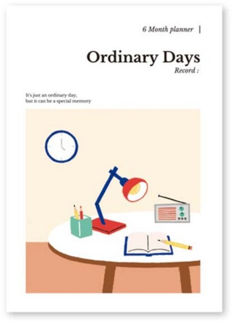 모노라이크 오디너리 데이즈 6개월 다이어리, 04 Lamp, 1개