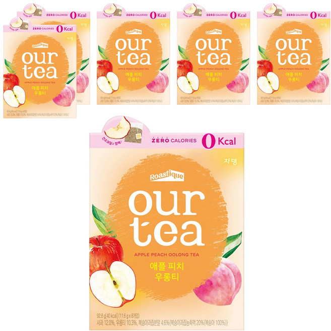 아워티 애플 피치 우롱티, 11.6g, 8개입, 6개