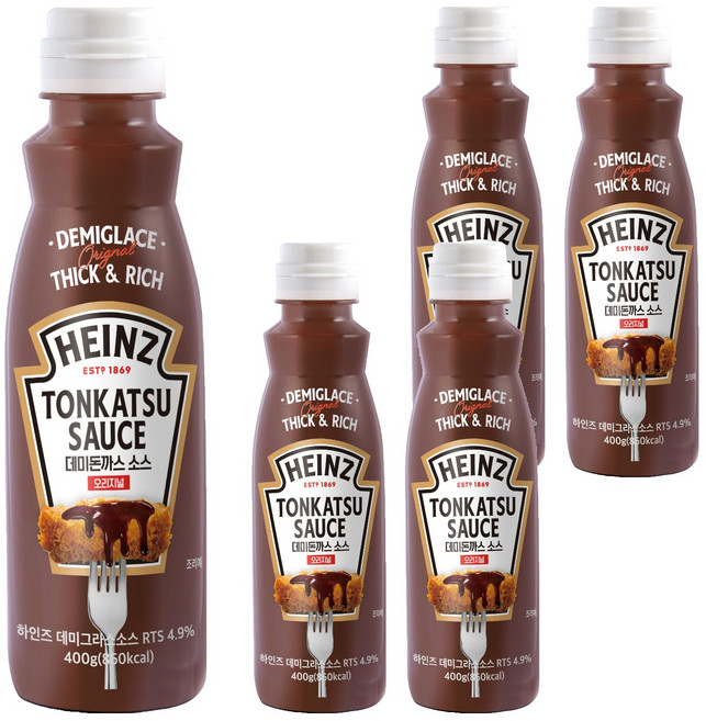 하인즈 데미 돈까스 소스, 400g, 5개