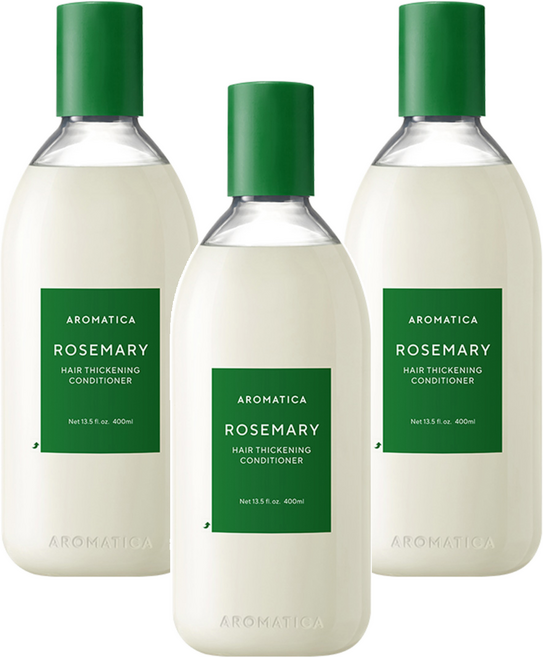 [비건라이프] 아로마티카 로즈마리 헤어 씨크닝 컨디셔너, 400ml, 3개