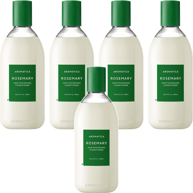 [비건라이프] 아로마티카 로즈마리 헤어 씨크닝 컨디셔너, 400ml, 5개