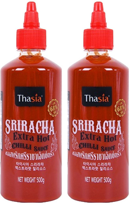 Thasia 是拉差特辣辣椒醬 辣椒含量68%, 2個, 500g