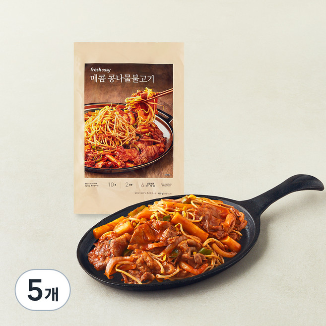 프레시지 매콤 콩나물불고기 2인분, 620g, 5개