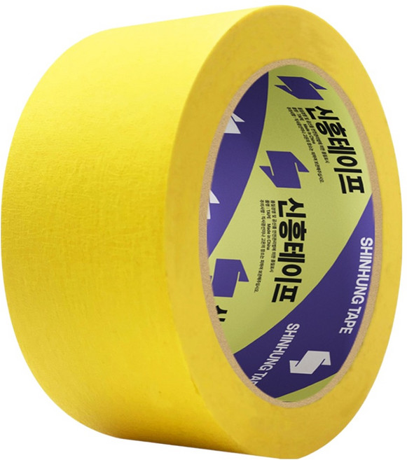 신흥테이프 마스킹 테이프 노랑 48mm x 40m, 1개