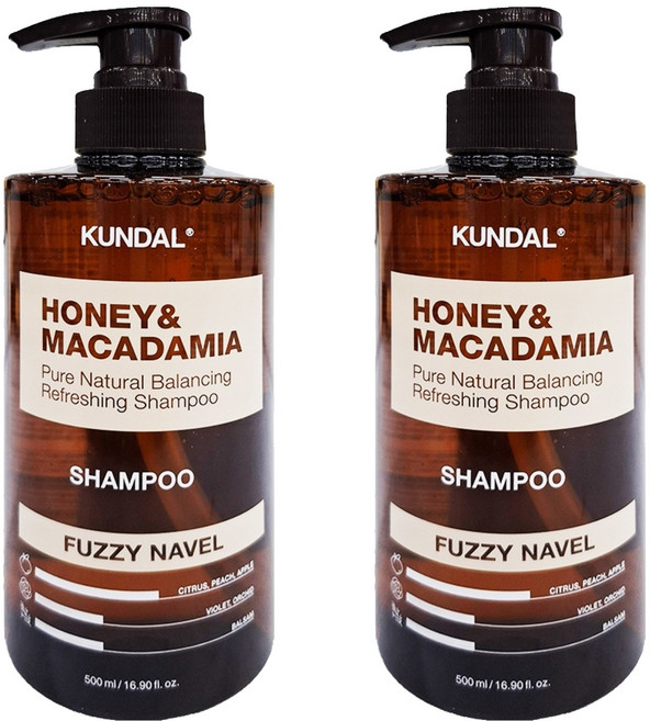 KUNDAL 昆黛爾 蜂蜜&澳洲堅果補水洗髮露 Fuzzy Navel, 500ml, 2瓶