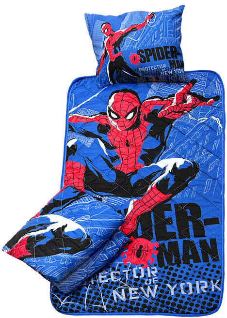 幼兒園睡墊3件組, 深藍蜘蛛人