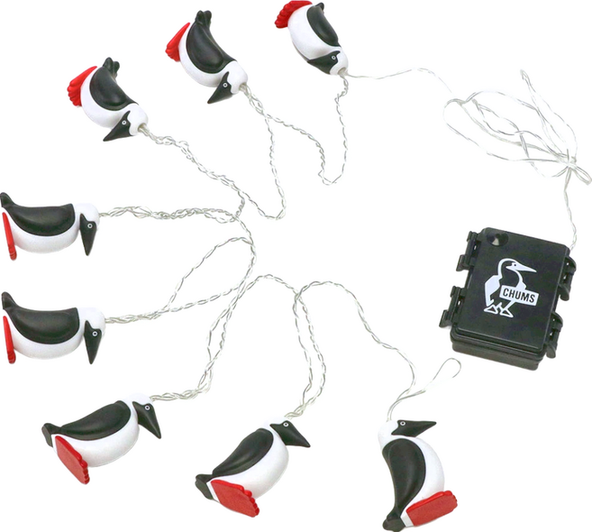 CHUMS Booby Strings LightLED燈飾 CH62-1952-0000 2m, 黑色 + 白色 + 紅色, 1個