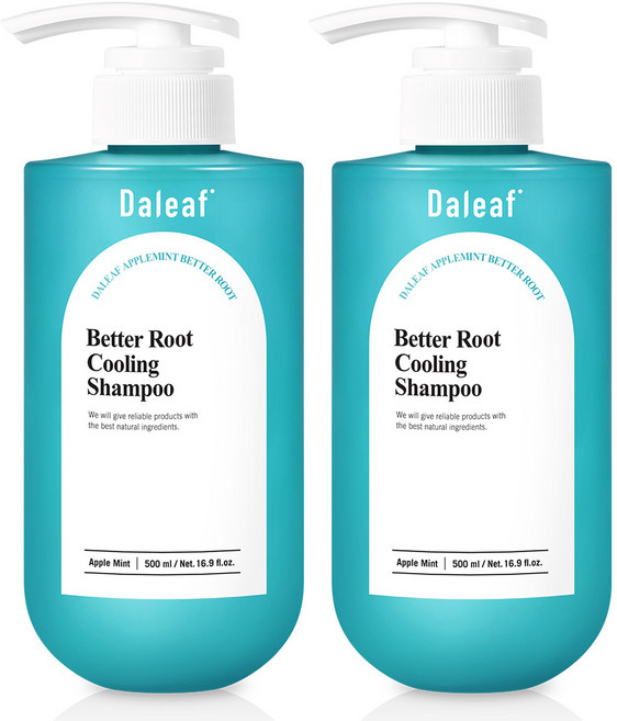 Daleaf 薄荷涼感舒緩修護洗髮精, 500ml, 2瓶