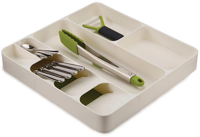 구디푸디 주방용 와이드 서랍 정리대, 1개, 화이트