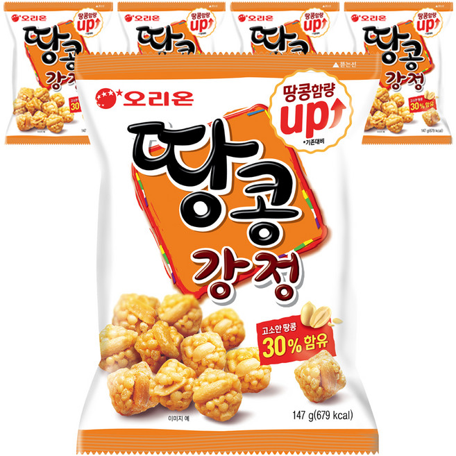 오리온 땅콩강정, 147g, 5개