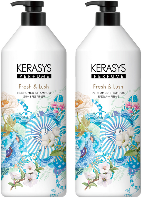 케라시스 퍼퓸 케어 샴푸 프레쉬 앤 러쉬, 1L, 2개