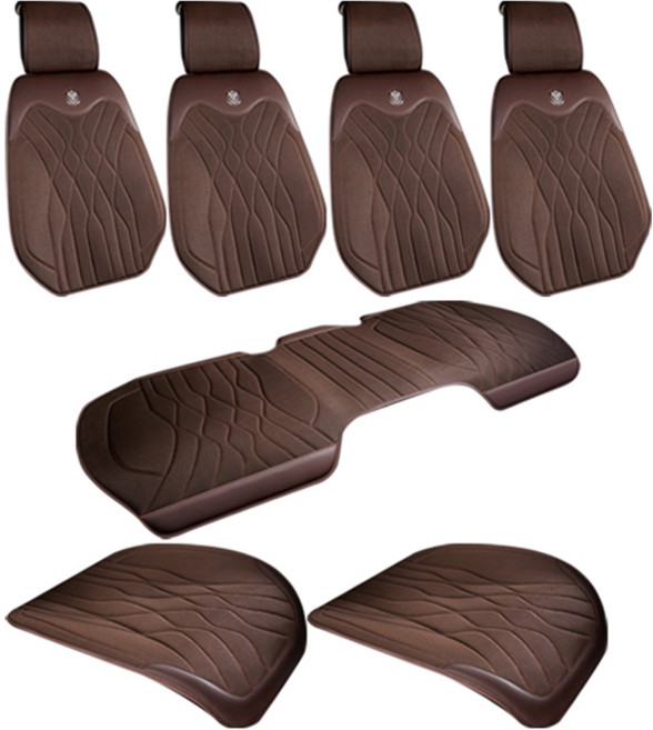 순잠 썸머 컬러풀 카시트 풀세트, 브라운, 1세트