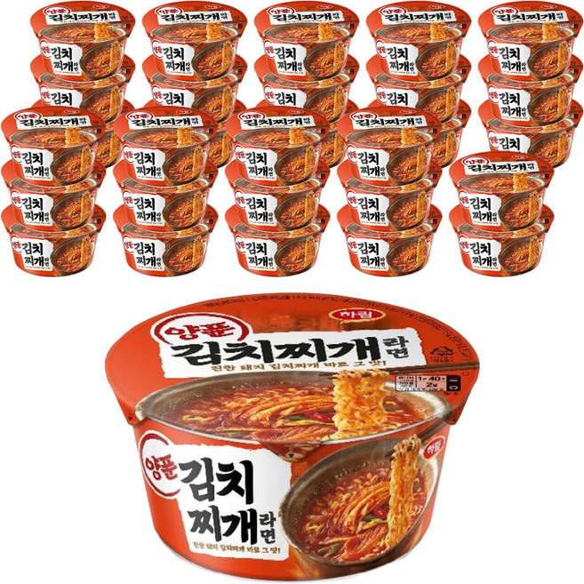 하림 양푼김치찌개라면 컵 102g, 36개