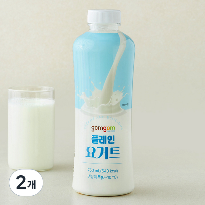 곰곰 플레인 요거트, 2개, 750ml