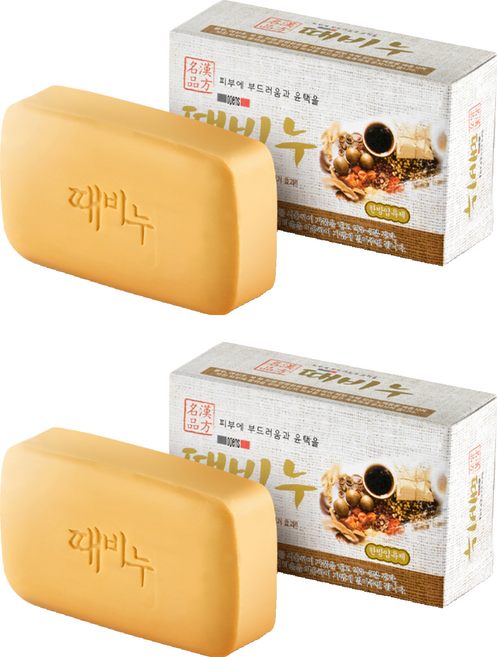 명품 한방 때비누, 130g, 2개