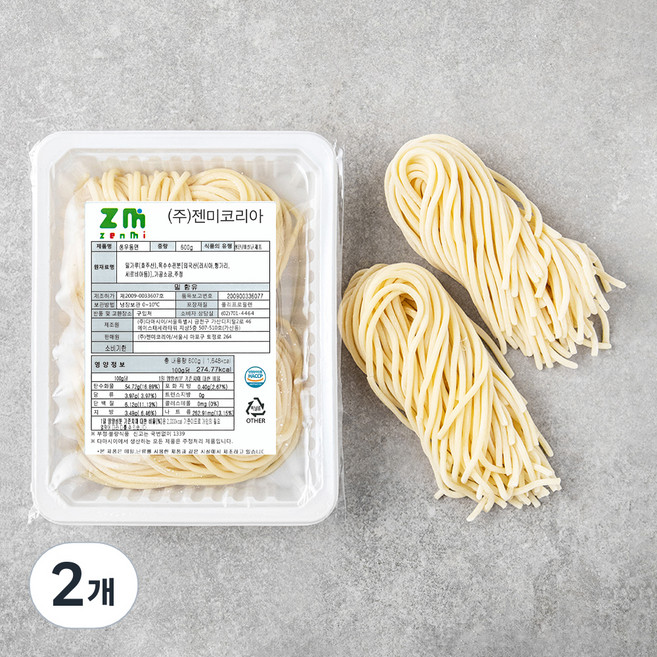 젠미 생 우동면, 2개, 600g