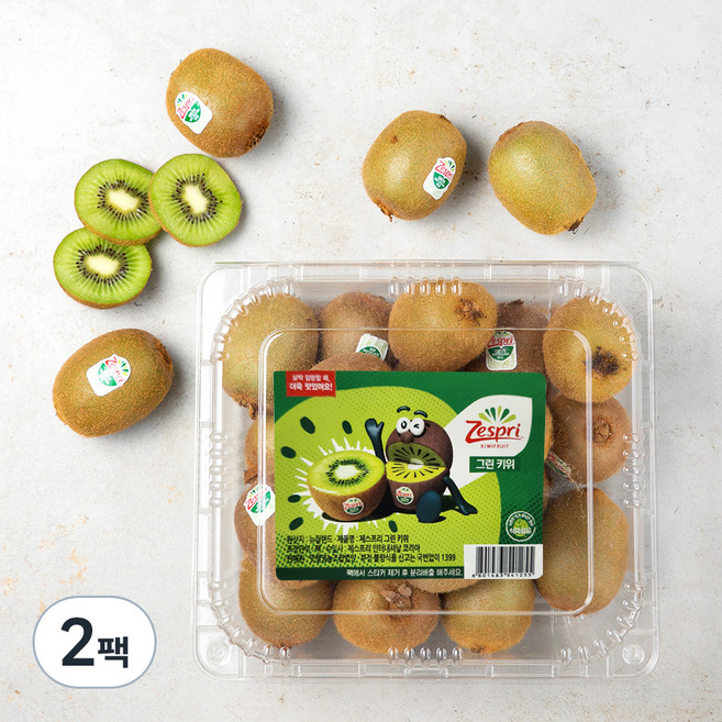 제스프리 그린키위, 1.5kg, 2팩