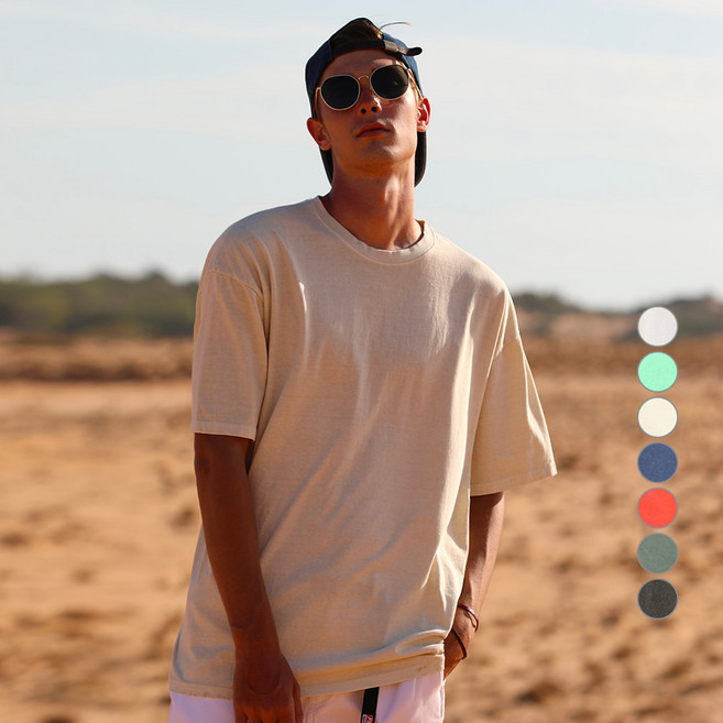 플루크 남녀공용 통기성 new 피그먼트 반팔티셔츠 FST701