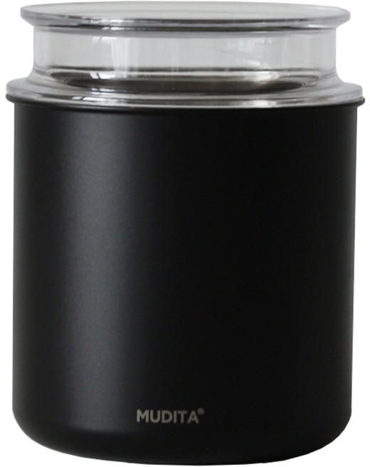 무디타 리본제이 스텐 이중 잠금 진공 원두 보관용기 700ml, 블랙, 1개