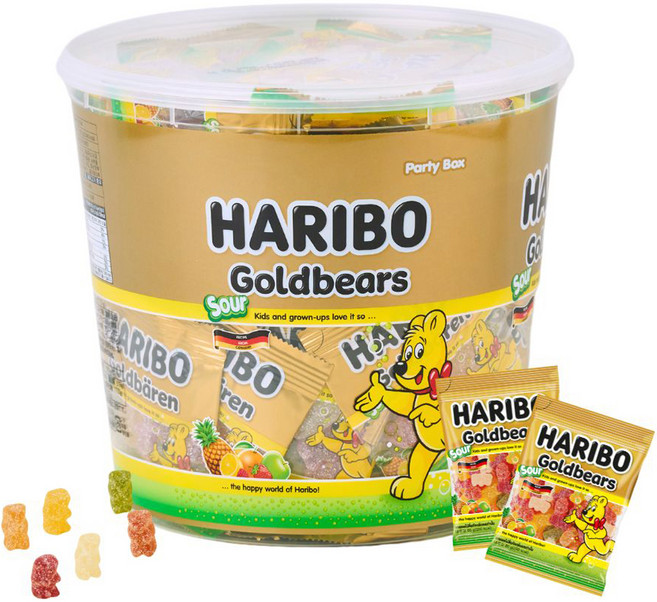 HARIBO 哈瑞寶 黃金小熊造型酸味軟糖, 1罐, 870g