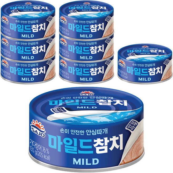 사조참치 마일드, 135g, 8개