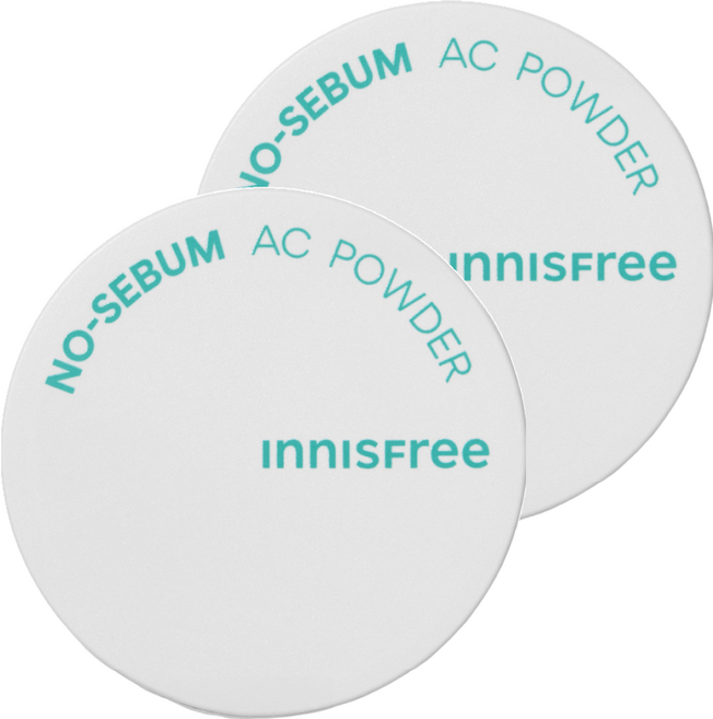 INNISFREE 台灣公司貨 無油無慮繽紛蜜粉2號 5g, 綠色, 2個