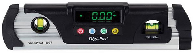 Digi-Pas 防水型高亮度LED數位水平尺, 1個