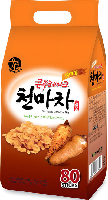 우리차 실속형 콘푸레이크 천마차, 18g, 80개입, 1개