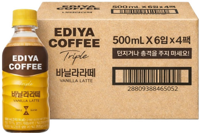이디야 트리플 바닐라라떼, 500ml, 24개
