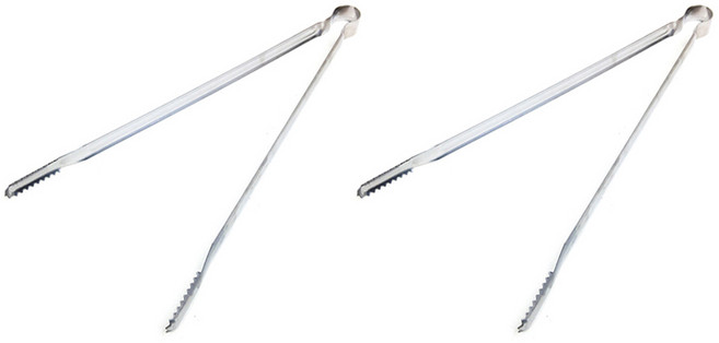 코코렉스 악어 바베큐 집게 40cm, 스텐실버, 2개