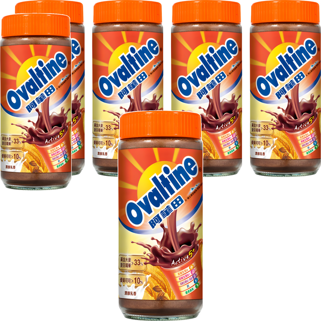 Ovaltine 阿華田 營養巧克力麥芽飲品, 400g, 1入, 6罐