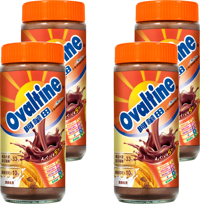 Ovaltine 阿華田 營養巧克力麥芽飲品, 400g, 1入, 4罐