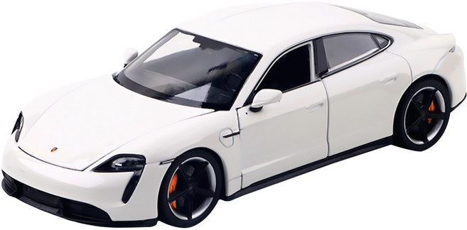 WELLY 1:24 保時捷 Taycan Turbo S 壓鑄模型車, 1個, 白色