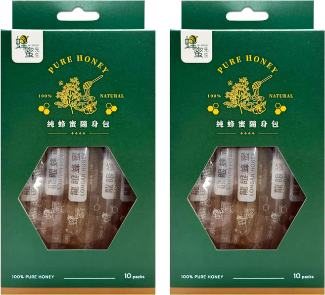 Mr.HONEY 蜂蜜先生 龍眼蜂蜜隨身包, 24g, 10條, 2盒
