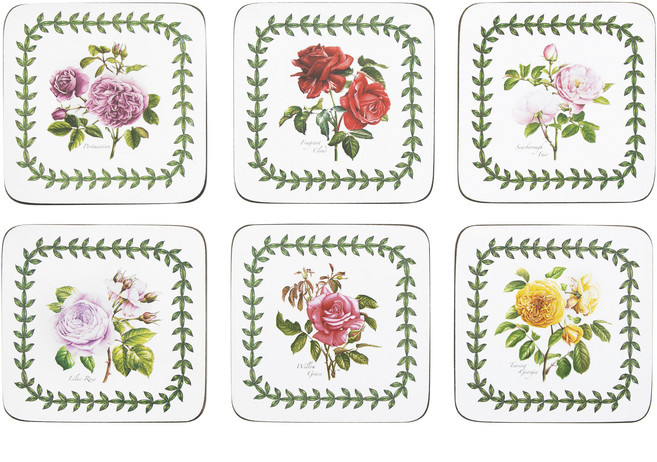 포트메리온 보타닉가든 코스터 로즈 6종 세트, 혼합색상, 1세트