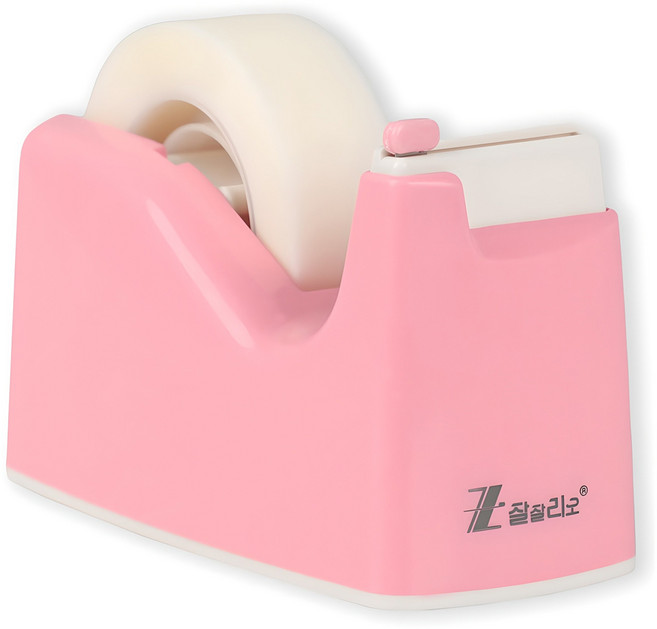 잘잘리오 어린이 테이프 디스펜서 자동 안전 커터기 레인보우 미니, 02핑크, 1개