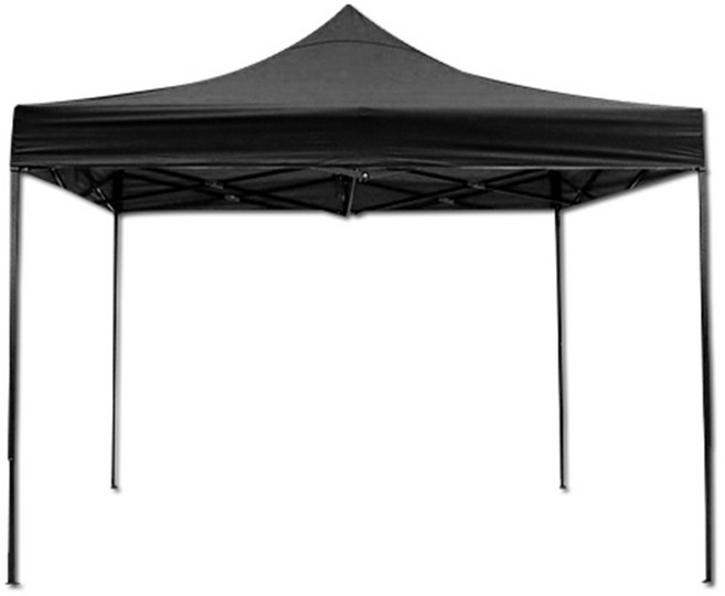윈에어 천막 접이식 캐노피 그늘막 세트 방수 지붕 + 기둥 프레임, 블랙