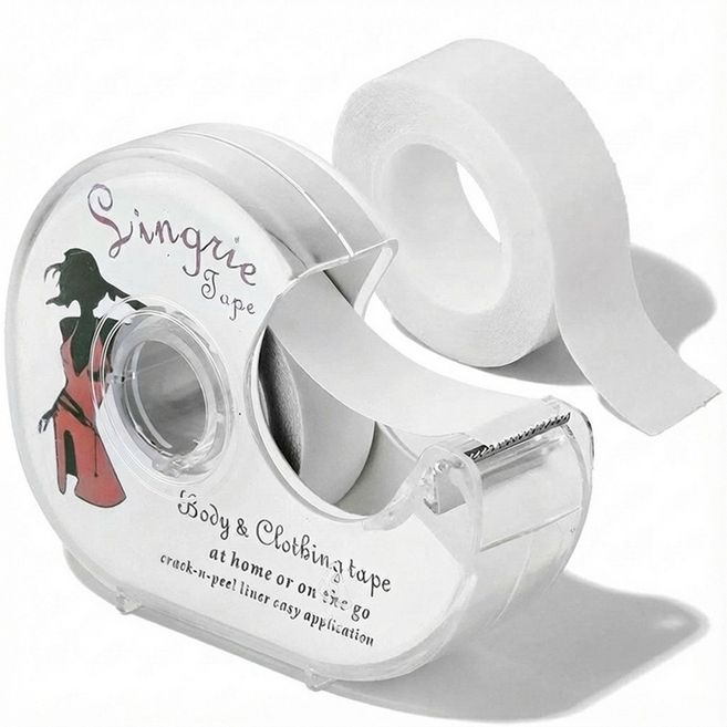 벨리안 노출방지 옷 고정 테이프 5m + 리필 5m 세트 2.5 x 7.5 x 10 cm, 클리어, 1세트