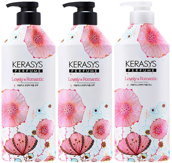 케라시스 퍼퓸 샴푸 러블리 앤 로맨틱향 980ml 2p + 린스 러블리 앤 로맨틱향 980ml, 1개