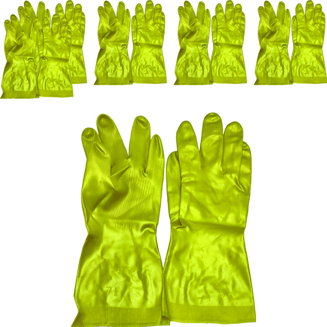 DUNLOP 敏感肌膚清潔手套, M, 綠色, 6雙