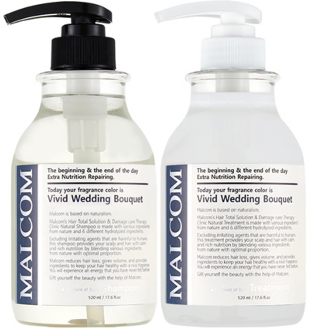 Malcolm Vivid 婚禮花束洗髮水 520ml + Treatment 520ml 套組, 1套