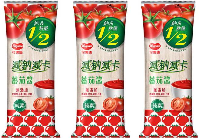 KAGOME 可果美 減鈉減卡蕃茄醬, 465g, 3瓶