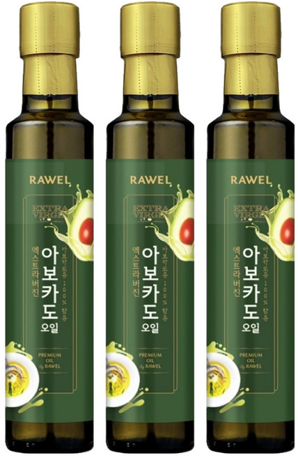 로엘 엑스트라버진 아보카도오일, 250ml, 3개