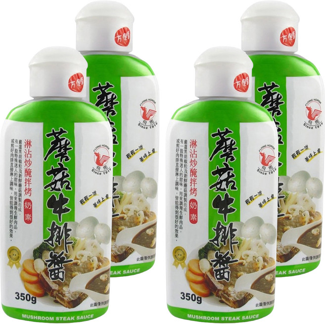 飛馬 蘑菇牛排醬, 350g, 4瓶