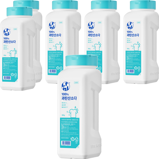 라이프홀릭 100% 과탄산소다, 800g, 6개
