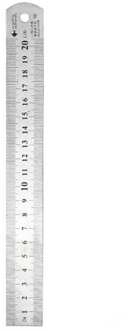 영바영 스테인레스 스틸 반영구 양면 직자 20cm, 실버, 1개