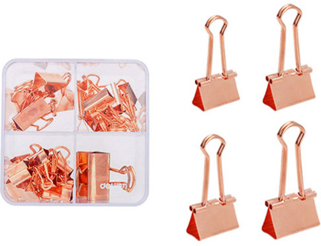 델리 로즈골드 더블 집게클립 D0717, 혼합형, 44개입, 1개